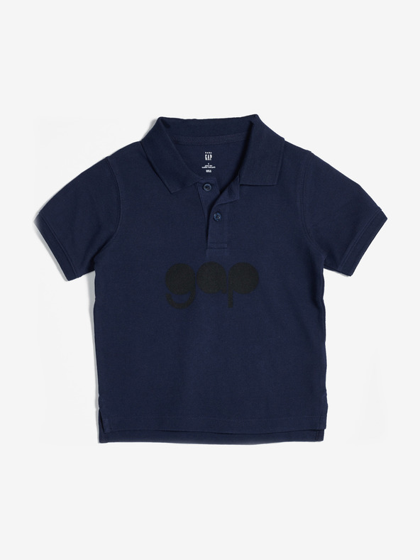 GAP Logo Polo majica kratkih rukava dječja plava