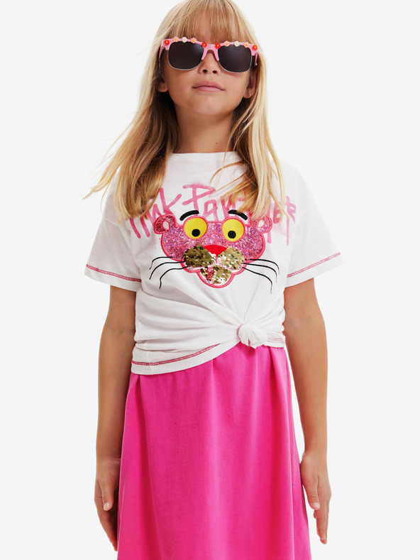 Desigual Pink Panther Majica dječja bijela