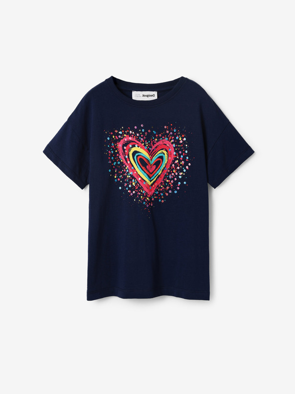 Desigual Heart Majica dječja plava