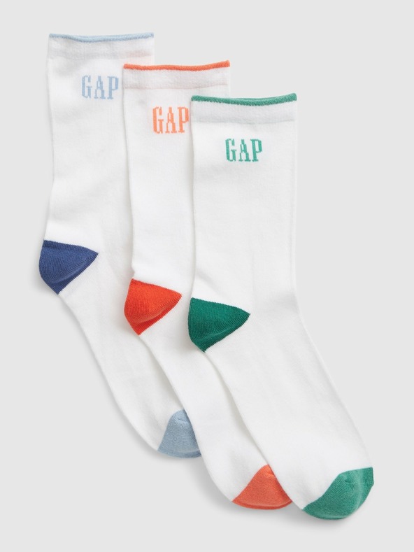 GAP 3 para dječjih čarapa bijela