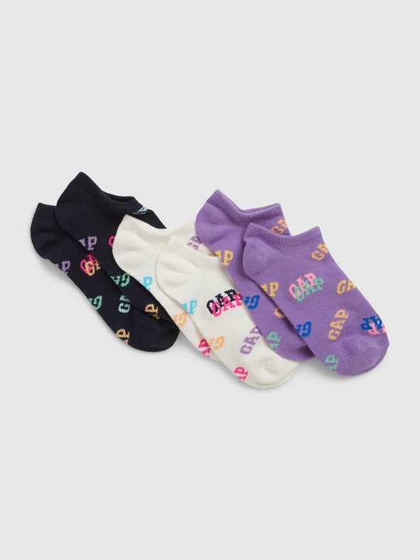 GAP 3 para dječjih čarapa ljubičasta
