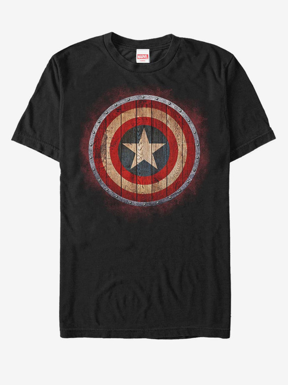 ZOOT.Fan Marvel Captain America shield Majica crna